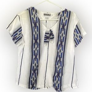 Panhandle slim large vintage western shirt with tie front.